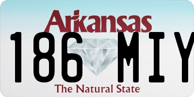 AR license plate 186MIY