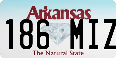 AR license plate 186MIZ