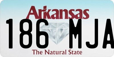 AR license plate 186MJA
