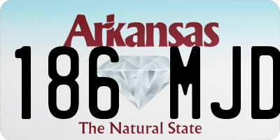 AR license plate 186MJD
