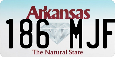 AR license plate 186MJF