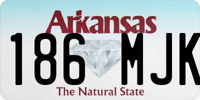 AR license plate 186MJK