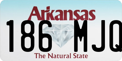 AR license plate 186MJQ