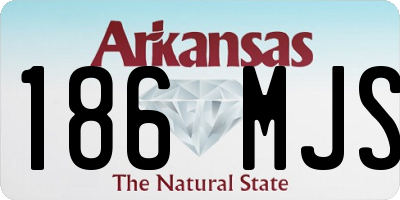 AR license plate 186MJS