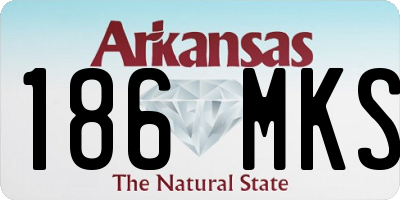 AR license plate 186MKS