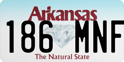 AR license plate 186MNF