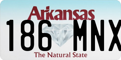 AR license plate 186MNX