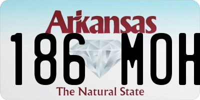 AR license plate 186MOH