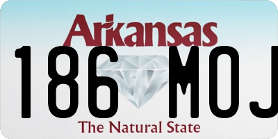 AR license plate 186MOJ