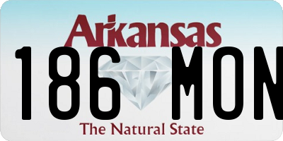 AR license plate 186MON