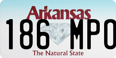AR license plate 186MPO