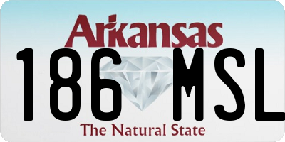 AR license plate 186MSL