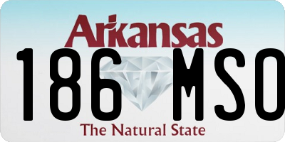 AR license plate 186MSO