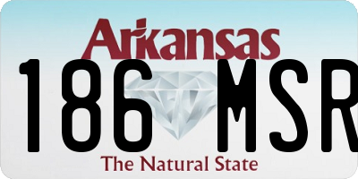 AR license plate 186MSR