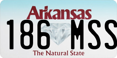 AR license plate 186MSS