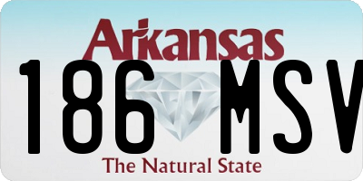 AR license plate 186MSV