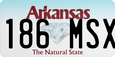 AR license plate 186MSX
