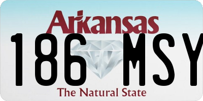 AR license plate 186MSY