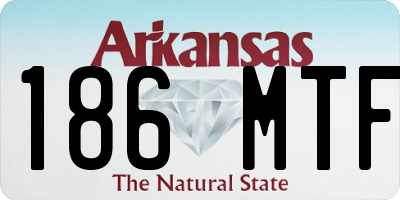 AR license plate 186MTF