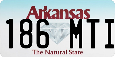 AR license plate 186MTI