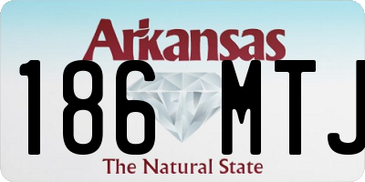 AR license plate 186MTJ