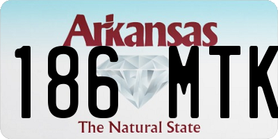 AR license plate 186MTK