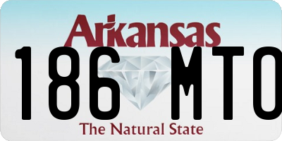 AR license plate 186MTO