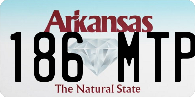 AR license plate 186MTP