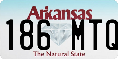 AR license plate 186MTQ