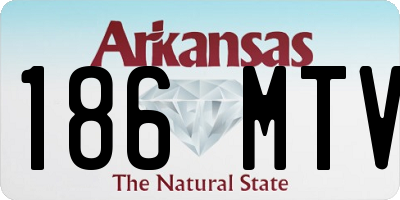 AR license plate 186MTV