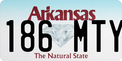 AR license plate 186MTY