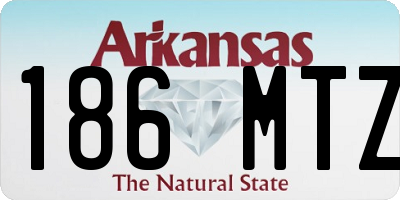 AR license plate 186MTZ