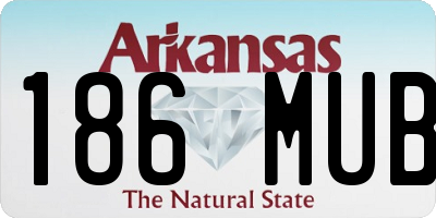 AR license plate 186MUB