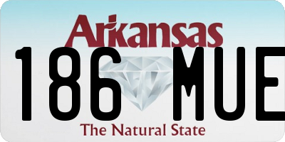 AR license plate 186MUE