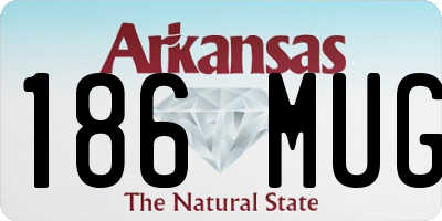 AR license plate 186MUG