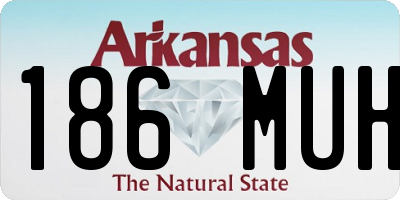AR license plate 186MUH