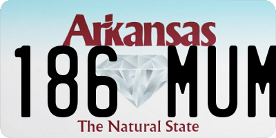 AR license plate 186MUM