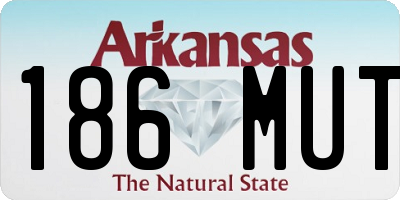 AR license plate 186MUT