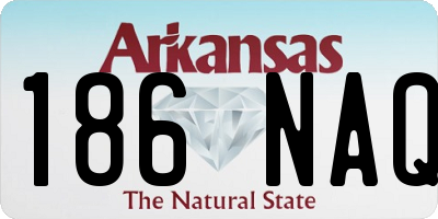 AR license plate 186NAQ