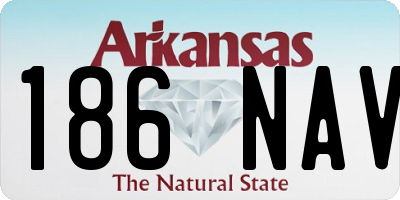 AR license plate 186NAV