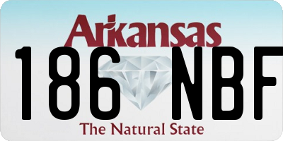 AR license plate 186NBF