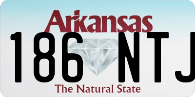 AR license plate 186NTJ