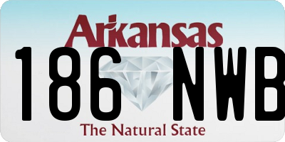 AR license plate 186NWB