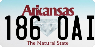 AR license plate 186OAI