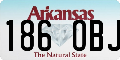 AR license plate 186OBJ