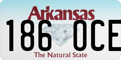 AR license plate 186OCE