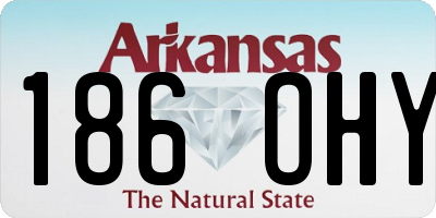 AR license plate 186OHY