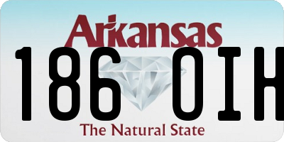 AR license plate 186OIH