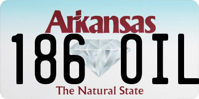 AR license plate 186OIL