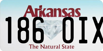 AR license plate 186OIX